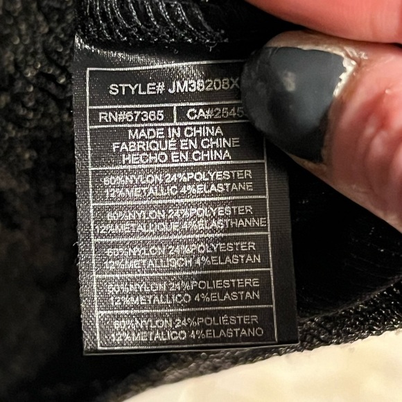 💕🖤NWT-  BETSEY JOHNSON GORGEOUS METALLIC NIT FAUX WRAP DRESS SZ M💕🖤 - Picture 6 of 11